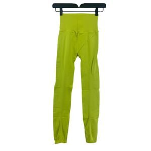 FREE PEOPLE MOVEMENT Women's Leggings High Rise Pull On XS/S Highlighter Yellow